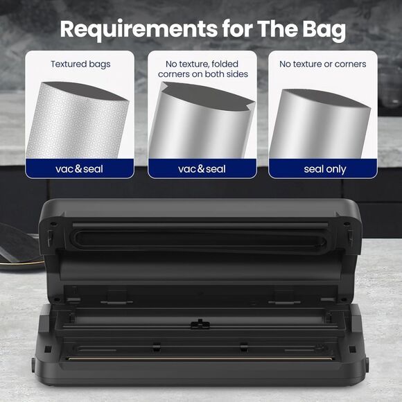 Vacuum Sealer Machine, 7-in-1 Vacuum Sealer for Food with Built-in Cutter - Picture 3 of 7